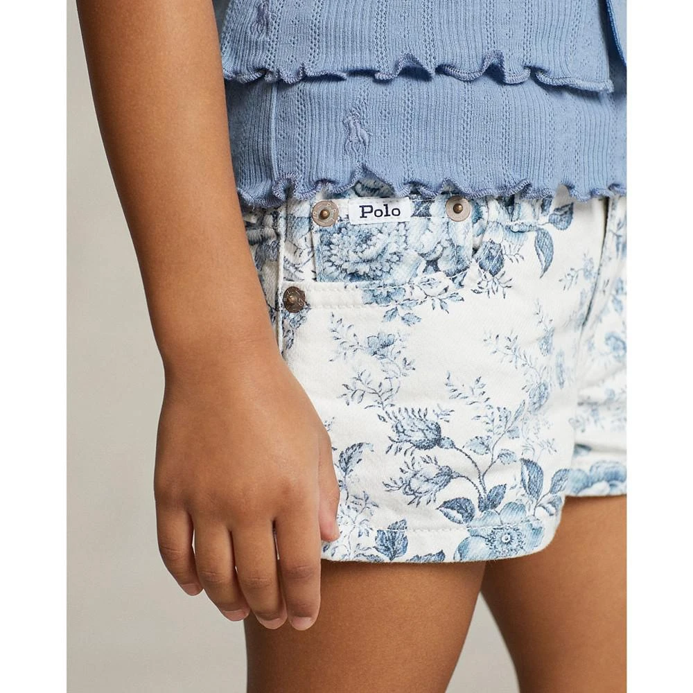 Toddler and Little Girls Floral Denim Shorts 商品
