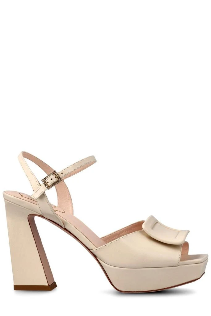 商品Roger Vivier|Roger Vivier Covered Buckle Platform Sandals,价格¥4545,第1张图片