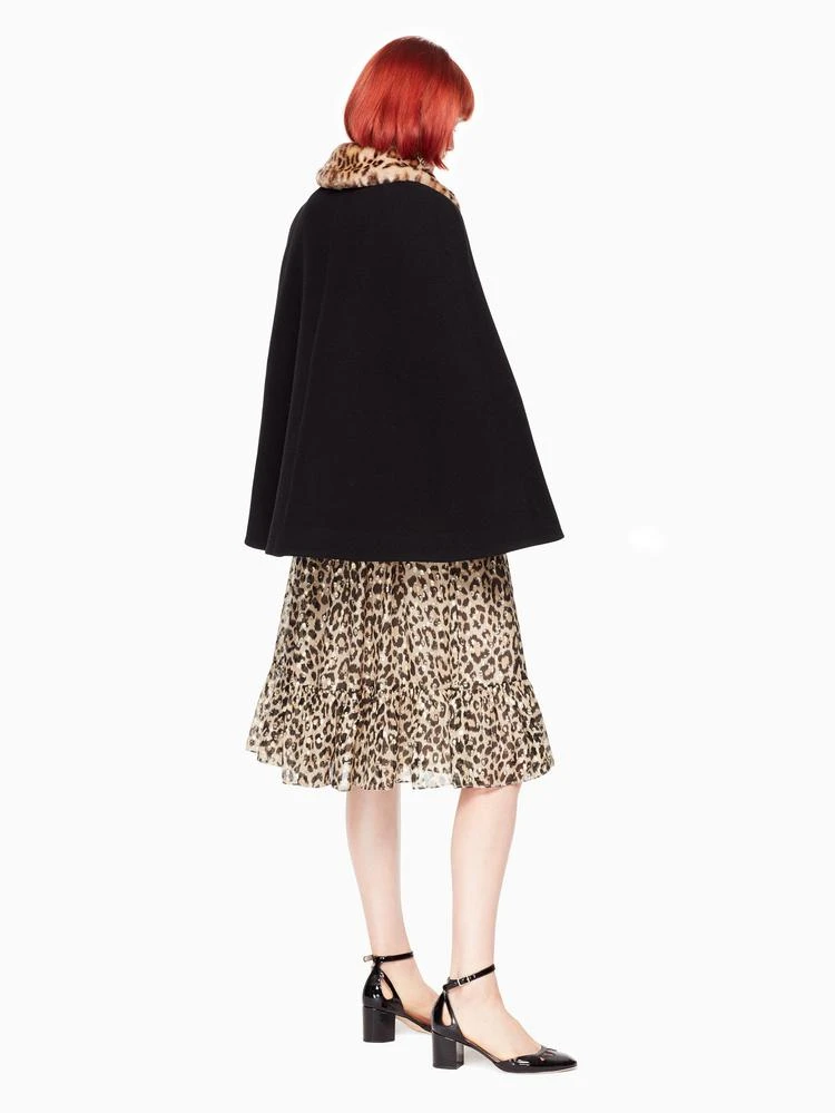 商品Kate Spade|leopard-print collar belted cape,价格¥3118,第3张图片详细描述