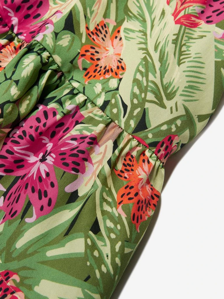 商品Kenzo|KENZO Girls Tropical Print Dress in Green,价格¥949,第3张图片详细描述