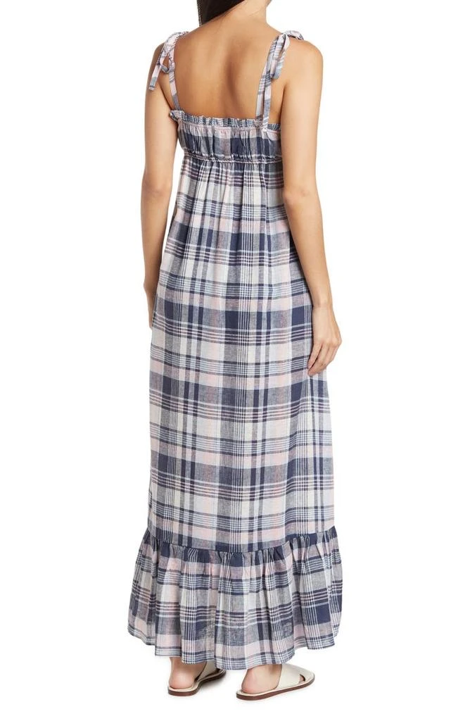 商品Love Ady|Plaid Tie Strap Ruffled Maxi Dress,价格¥106,第2张图片详细描述