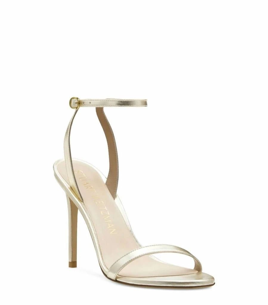 商品Stuart Weitzman|Barelynude 100 Sandal In Platino,价格¥1604,第2张图片详细描述