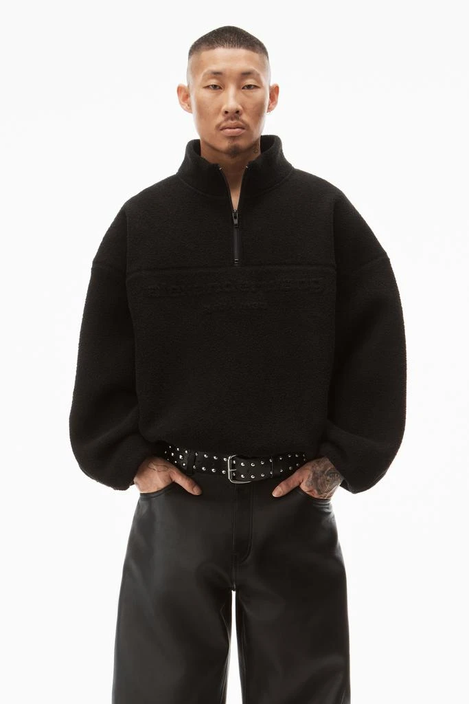 商品Alexander Wang|Half Zip Sweatshirt In Towel Terry,价格¥3053,第2张图片详细描述