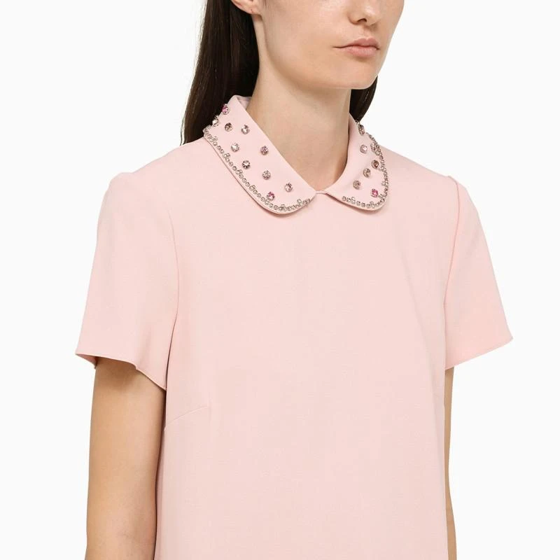 商品RED Valentino|Antique pink short dress with strass,价格¥1691,第4张图片详细描述