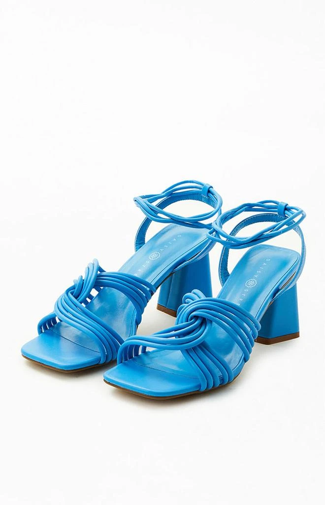 商品Daisy Street|Women's Blue Strappy Heeled Sandals,价格¥137,第2张图片详细描述
