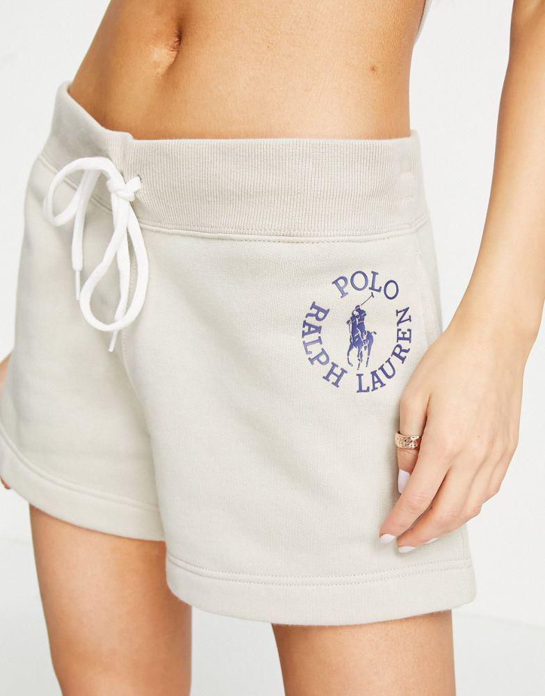 商品Ralph Lauren|Polo Ralph Lauren x ASOS exclusive collab logo shorts in beige,价格¥292,第4张图片详细描述