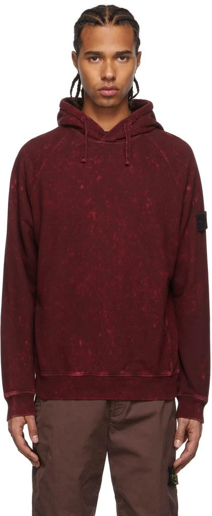 商品Stone Island|Burgundy Acid Wash Hoodie,价格¥2118,第1张图片