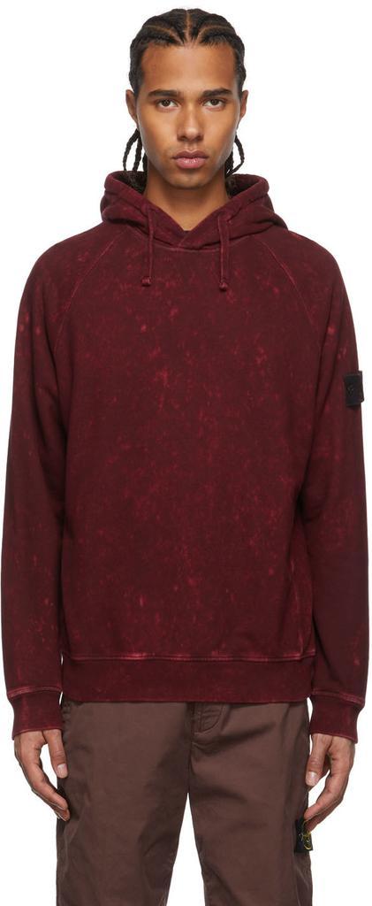 商品Stone Island|Burgundy Acid Wash Hoodie,价格¥3125,第1张图片