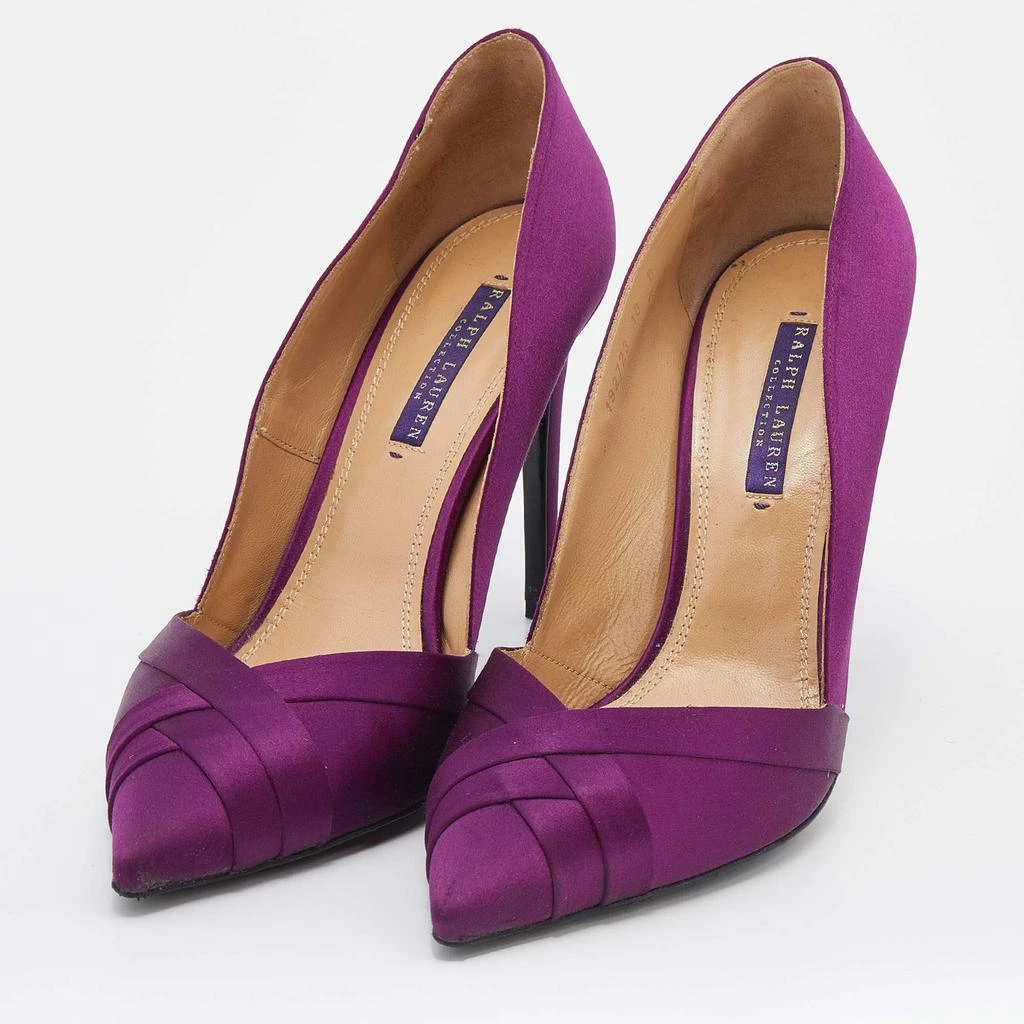 商品[二手商品] Ralph Lauren|Ralph Lauren Collection Purple Satin Pointed Toe Pumps Size 40,价格¥1223,第2张图片详细描述