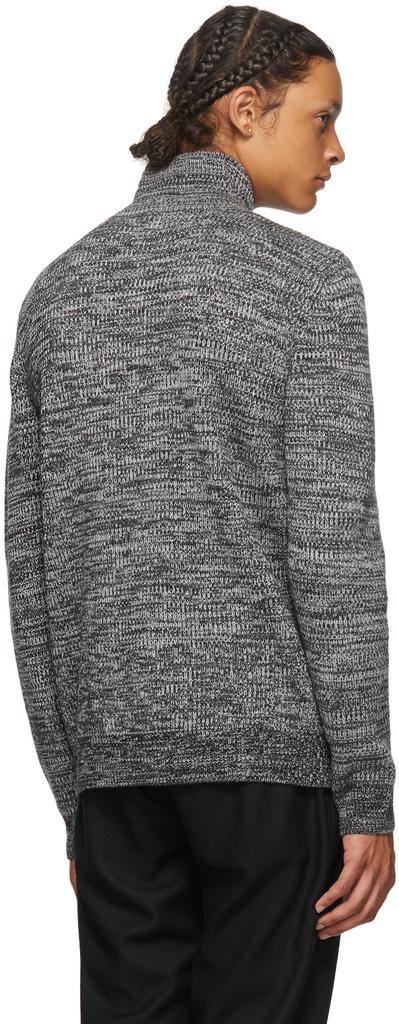 Grey Roll Neck Half-Zip Sweater商品第3张图片规格展示