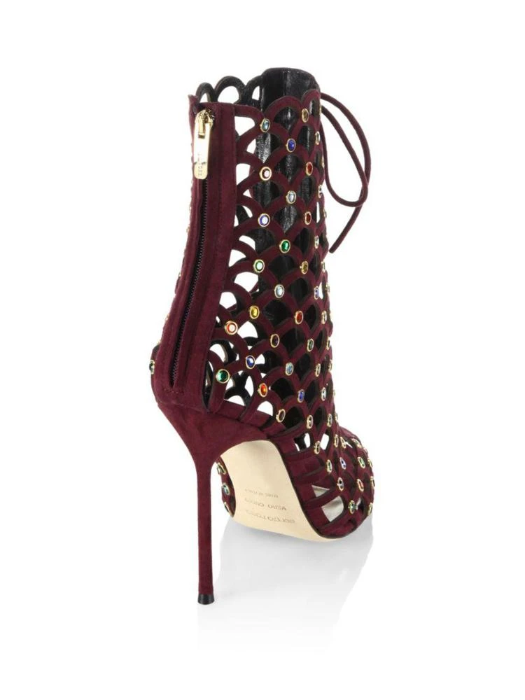 商品Sergio Rossi|Mermaid Lace Up Jewel Booties,价格¥11211,第2张图片详细描述