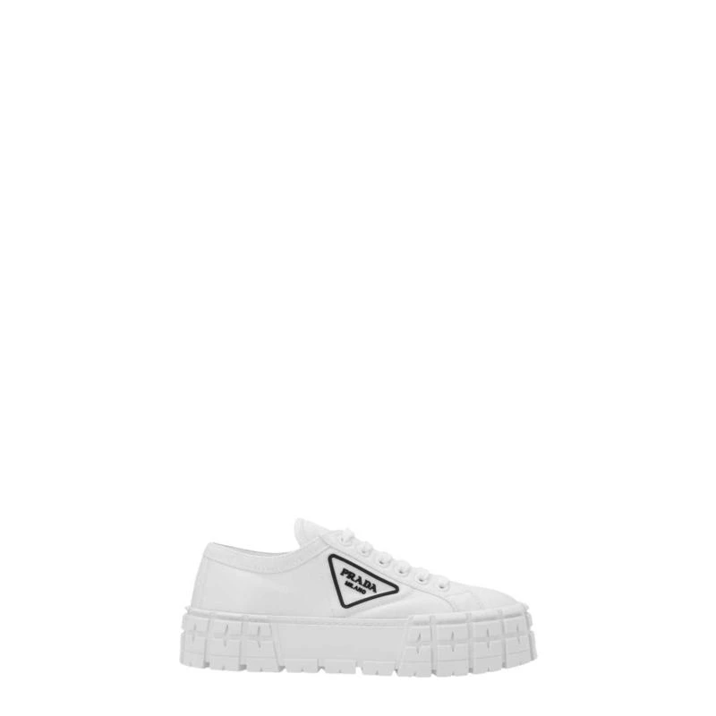 商品Prada|PRADA 女士白色尼龙双轮厚底运动鞋 1E260M-3LFX-F0009,价格¥4126,第1张图片