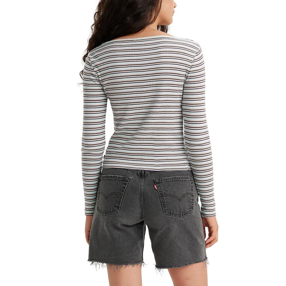 商品Levi's|Women's Britt Slim Fit Long-Sleeve Snap-Front Top,价格¥254,第2张图片详细描述