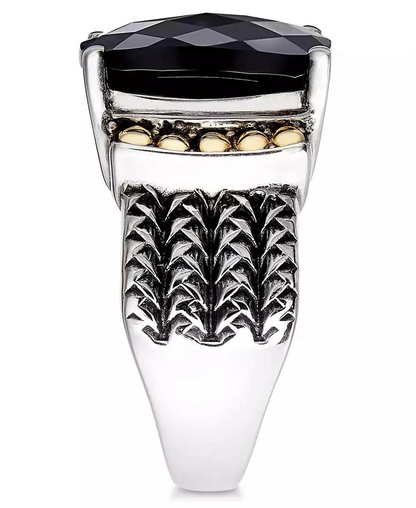 商品Effy|Eclipse by EFFY® Onyx Statement Ring in Sterling Silver & 18k Gold,价格¥5193,第4张图片详细描述