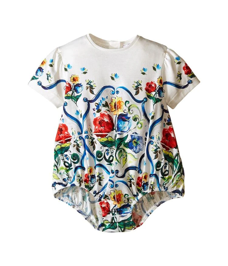 商品Dolce & Gabbana|婴儿Dolce & Gabbana Kids Escape Maiolica Print One-Piece (Infant),价格¥834,第1张图片