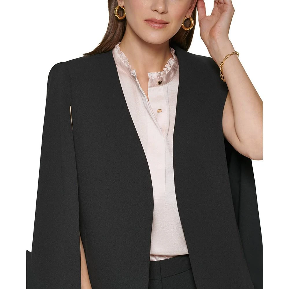 商品DKNY|Women's Collarless Open-Front Cape-Sleeve Jacket,价格¥624,第4张图片详细描述