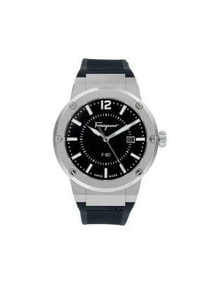 商品Salvatore Ferragamo|44MM Stainless Steel & Silicone Strap Analog Watch,价格¥5735,第1张图片