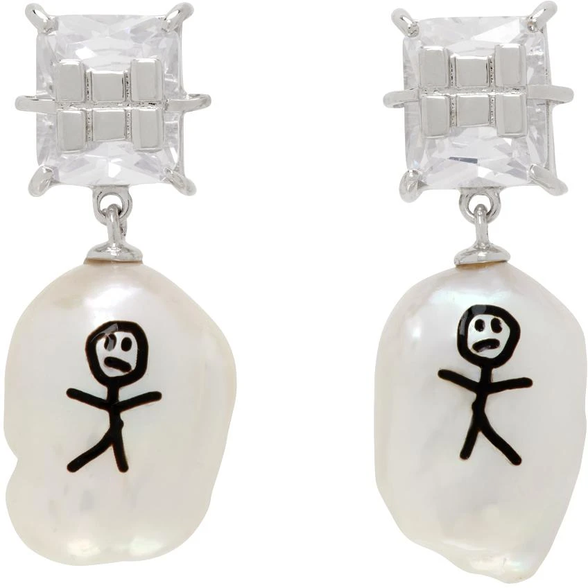 商品JIWINAIA|Silver & White Earthling Pearl Earrings,价格¥1164,第1张图片