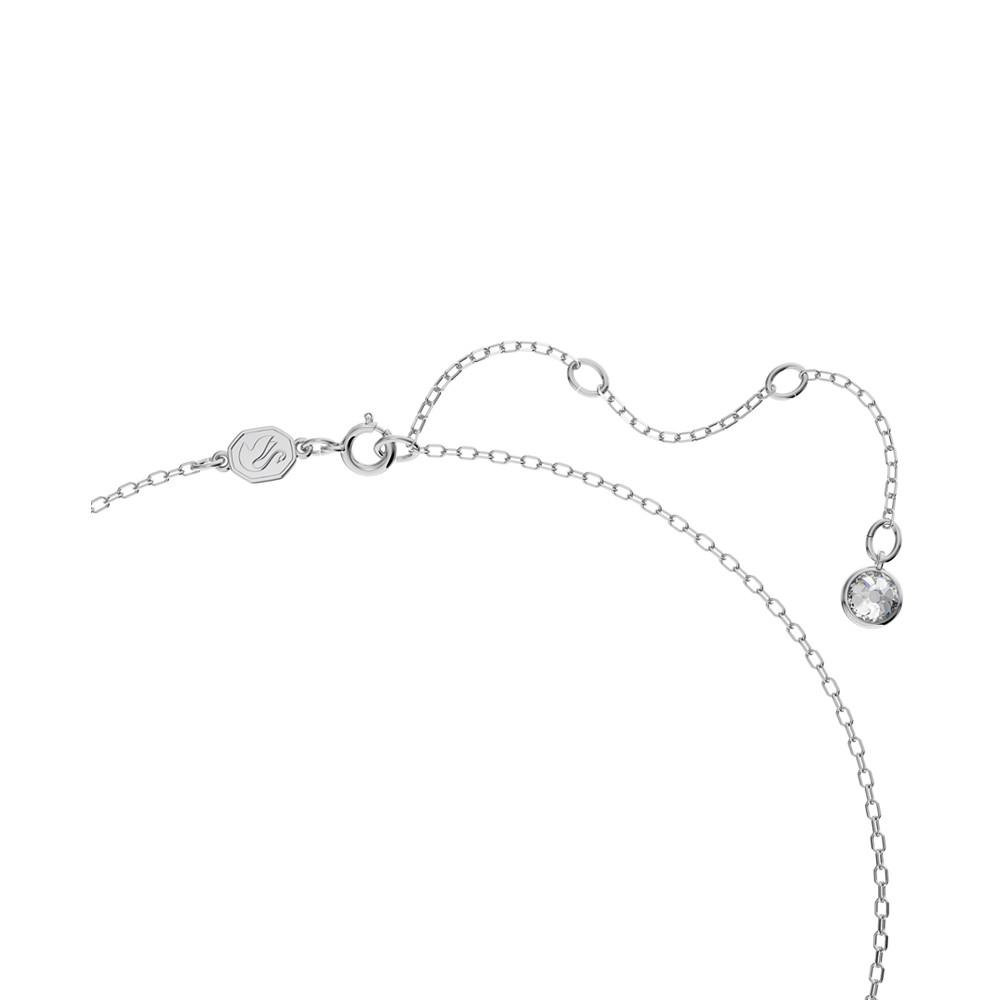 Silver-Tone Crystal Triangle Pendant Necklace, 14-1/8" + 2" extender商品第3张图片规格展示