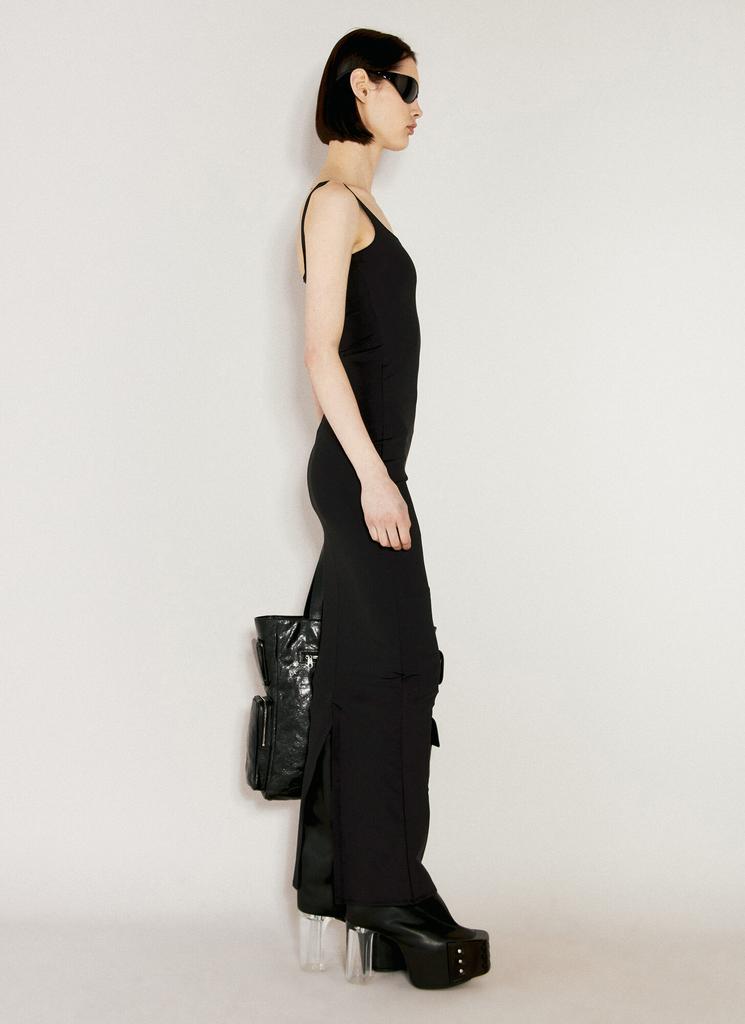ワンピース ENTIRE STUDIOS LONG GREY DRESS IN NYLON BLEND Entire Studios Long grey dress in nylon blend | TheDoubleF