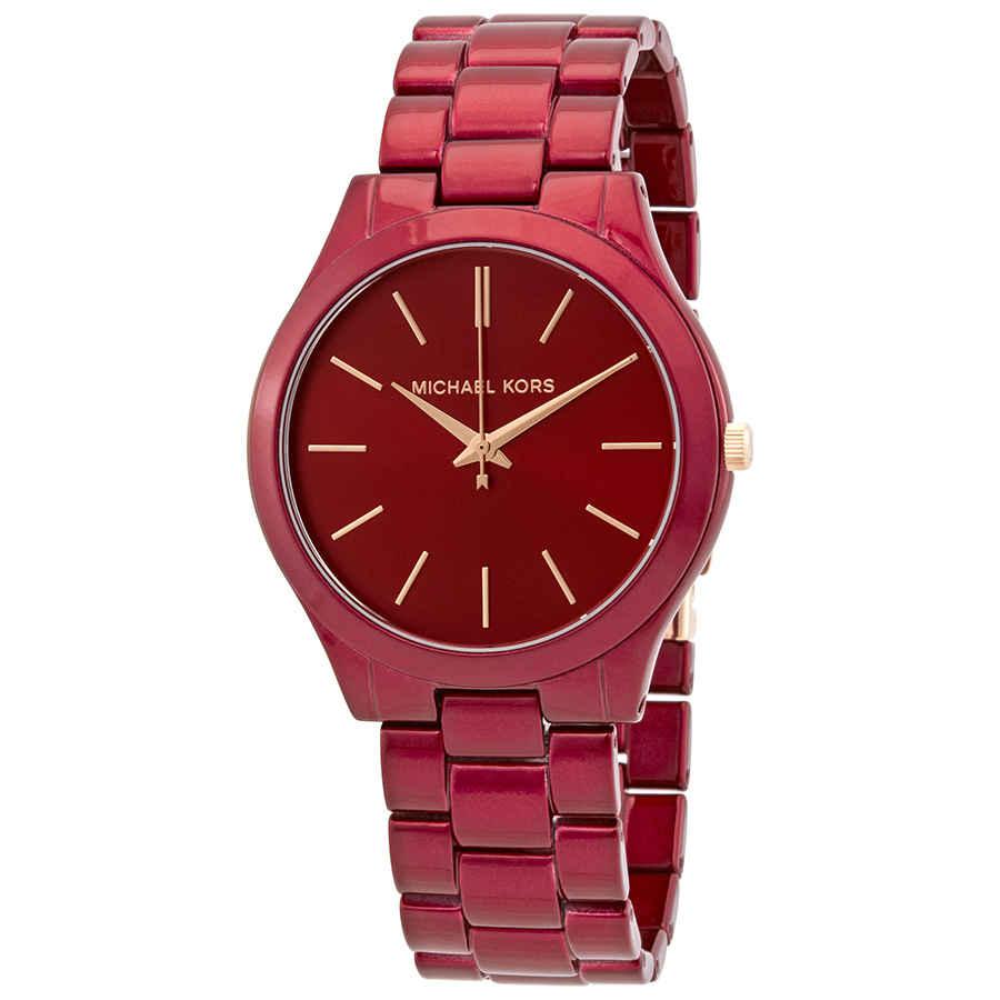 Michael Kors Slim Runway Red Dial Watch MK3895商品第1张图片规格展示