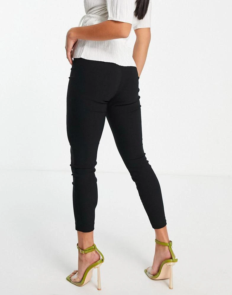 商品ASOS|ASOS DESIGN Petite high waist trousers skinny fit in black,价格¥166,第2张图片详细描述