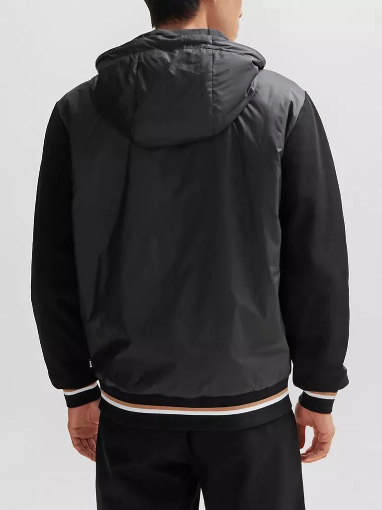 商品Hugo Boss|Mixed-Material Zip-Up Hoodie,价格¥2566,第4张图片详细描述