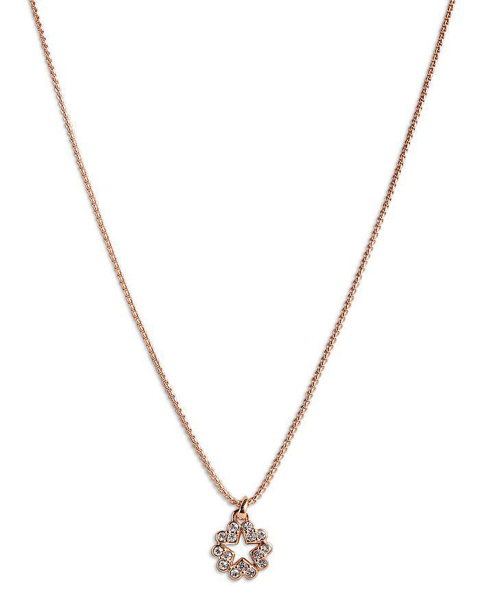 Hayzzel Pavé Heart Star Pendant Necklace, 16.5"-18.5"商品第1张图片规格展示