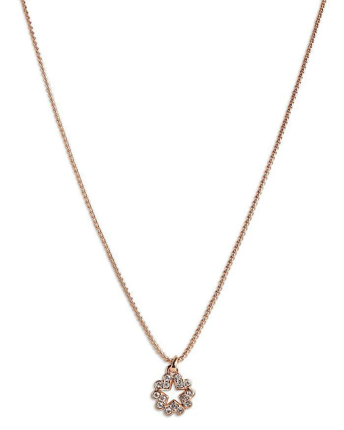 商品Ted Baker London|Hayzzel Pavé Heart Star Pendant Necklace, 16.5"-18.5",价格¥247,第1张图片