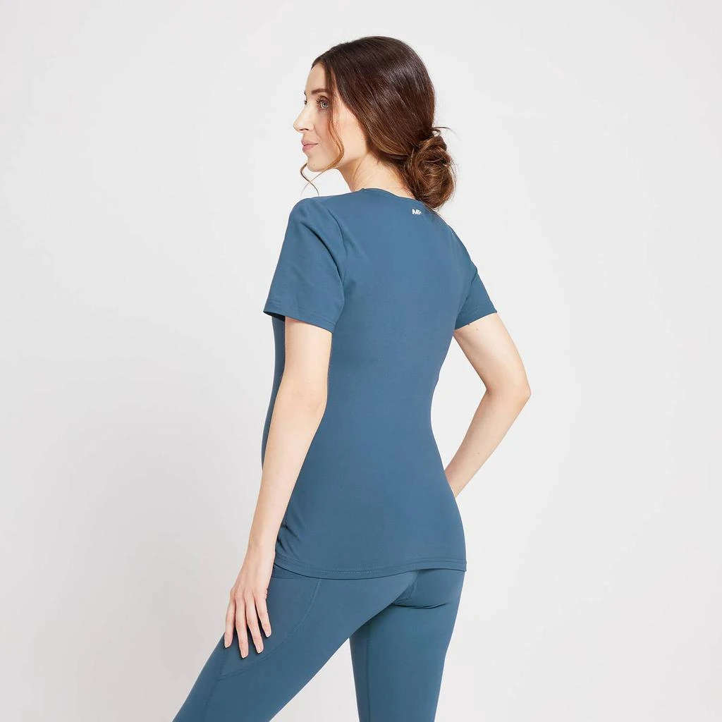 商品Myprotein|MP Women's Power Maternity Short Sleeve Top - Dust Blue,价格¥94,第3张图片详细描述