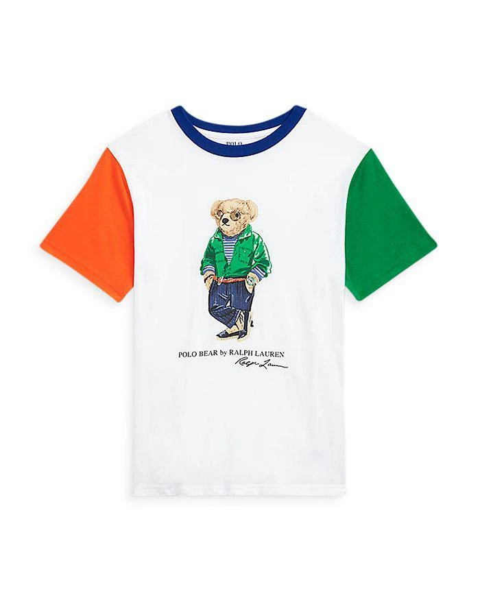 商品Ralph Lauren|Boys' Color Blocked Cotton Polo Bear Tee - Little Kid, Big Kid,价格¥179,第1张图片