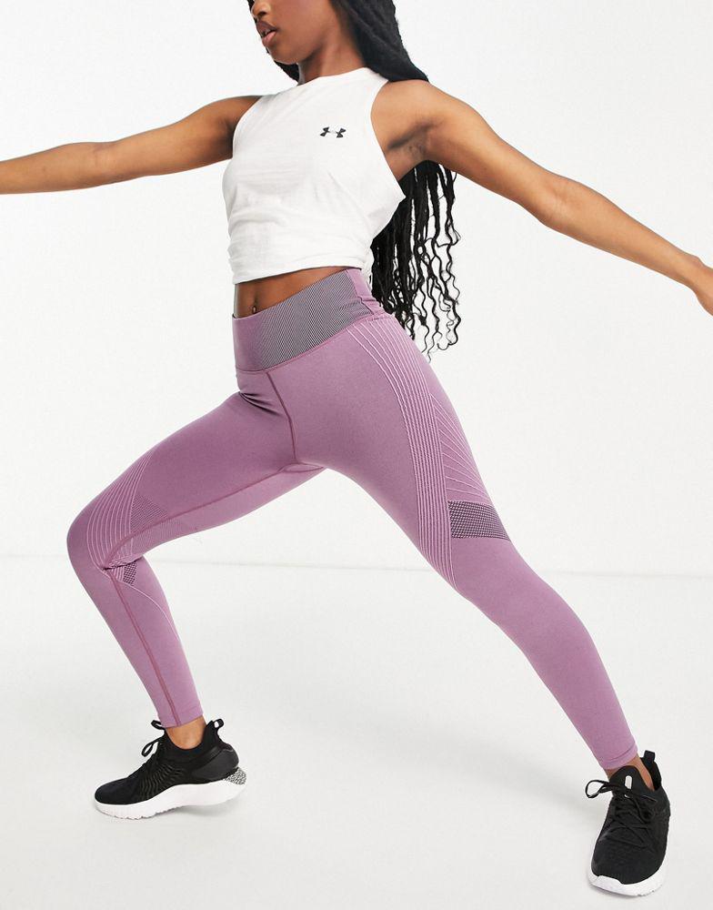 商品Under Armour|Under Armour Training Rush seamless 7/8 crop leggings in pink,价格¥195,第6张图片详细描述