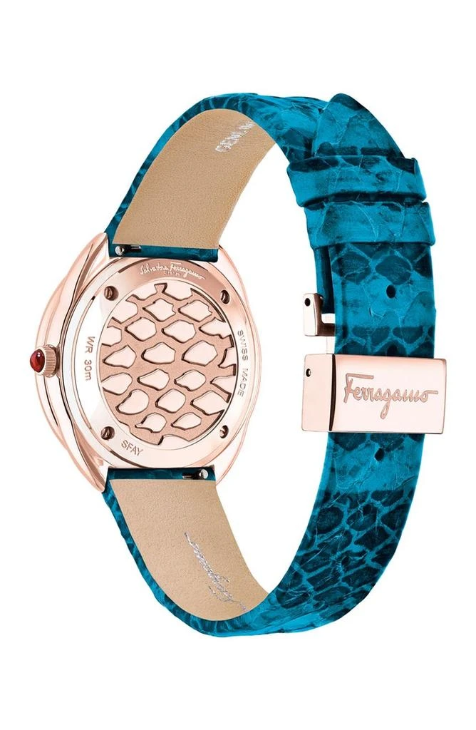 商品Salvatore Ferragamo|Women's Cuir Leather Strap Watch, 34mm,价格¥4514,第2张图片详细描述