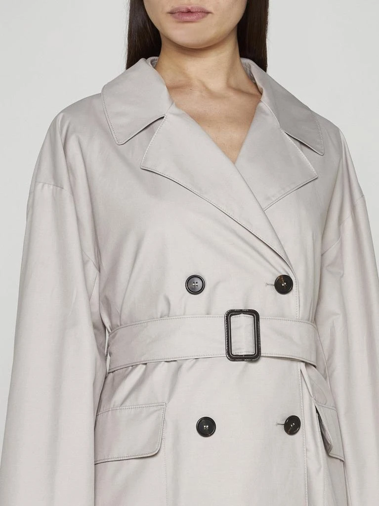 商品Max Mara|Belted Cotton-blend Trench Coat Max Mara The Cube,价格¥4719,第4张图片详细描述