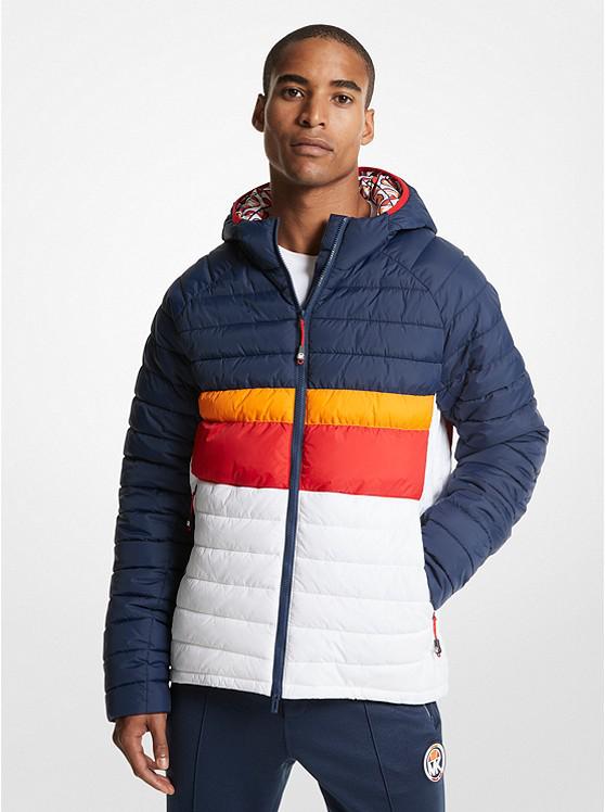 MK x ellesse Breckenridge Color-Blocked Quilted Nylon Puffer Jacket商品第1张图片规格展示
