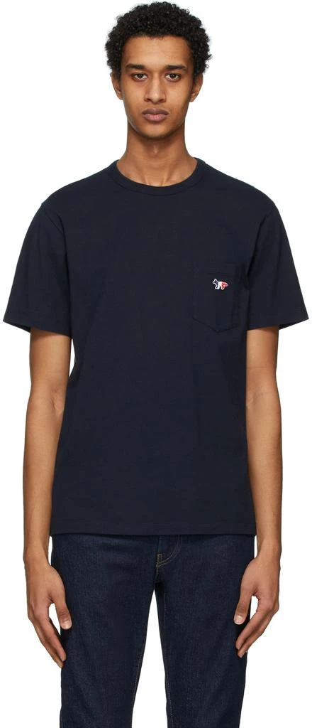 商品Maison Kitsune|Navy Tricolor Fox T-Shirt,价格¥558,第1张图片