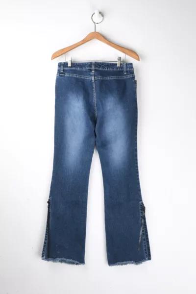 Vintage Y2k Wide-Leg Jeans with Ribbons商品第3张图片规格展示