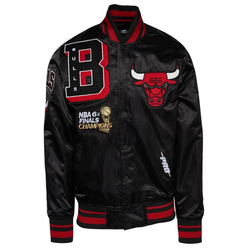 商品Pro Standard|Pro Standard Bulls Mash Satin Jacket - Men's,价格¥1124,第1张图片