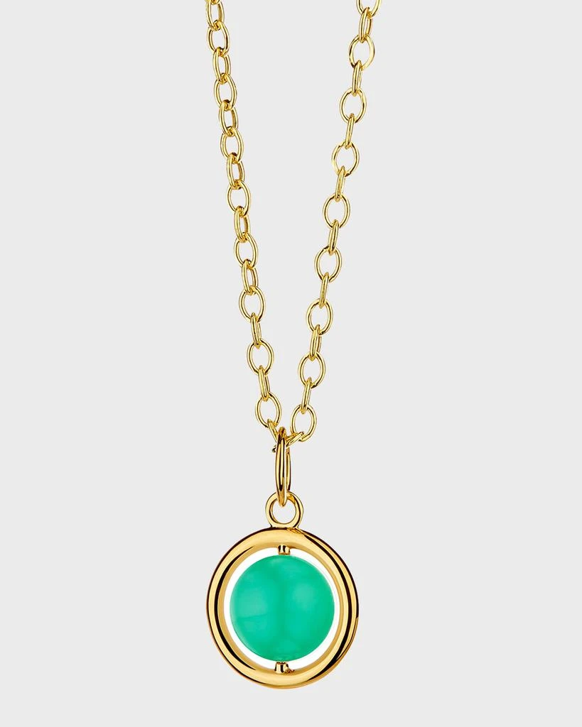 商品Syna|18K Yellow Gold Cosmic Swivel Pendant Necklace with Gemstone Bead,价格¥19575,第1张图片