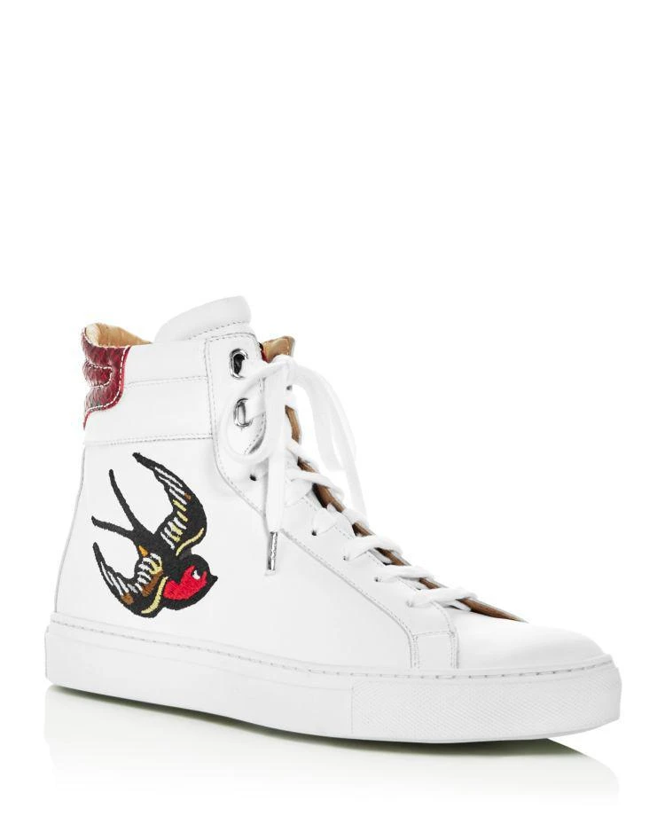 商品BELSTAFF|Women's Mariner Hampton Leather Embellished High Top Sneakers,价格¥1498,第1张图片