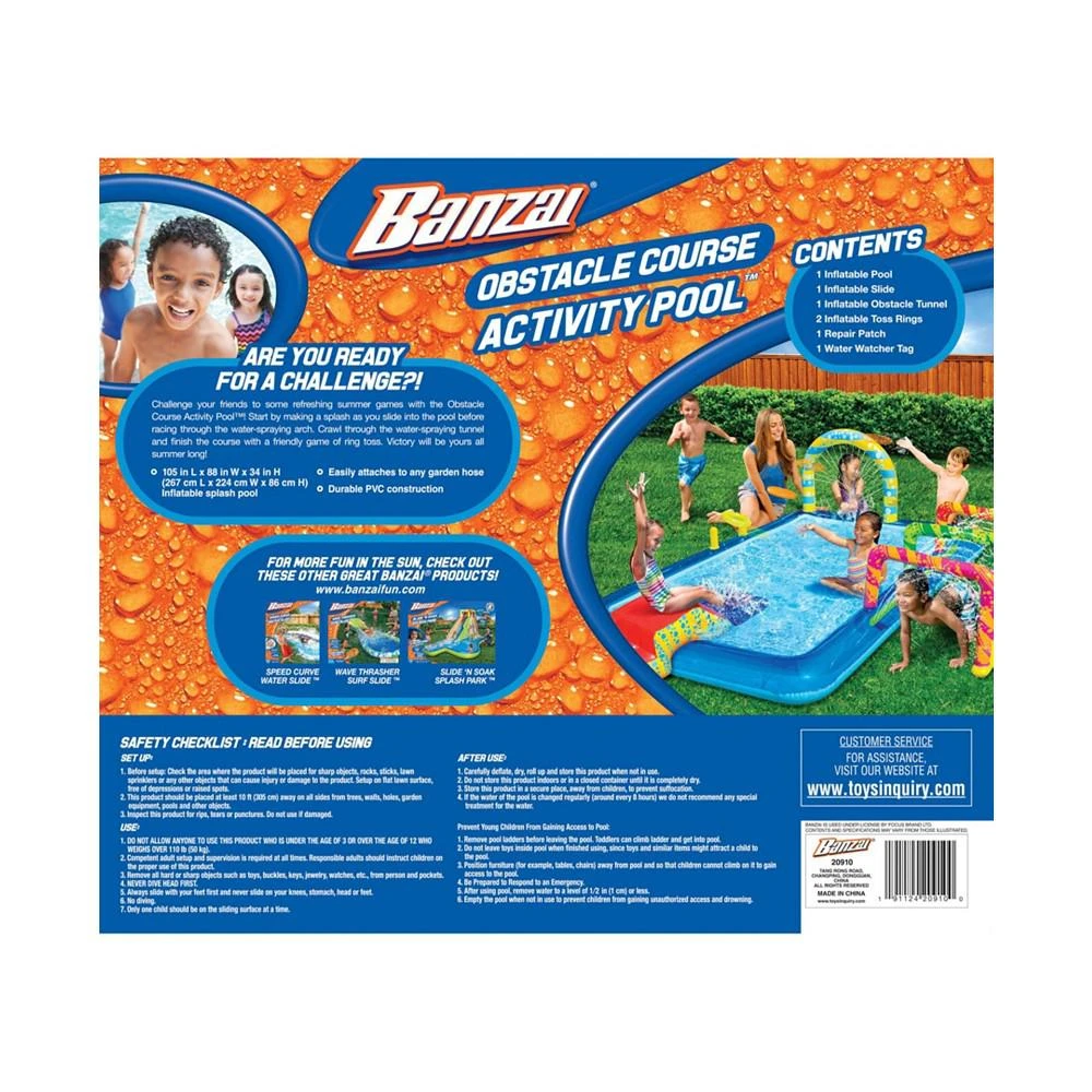 商品Banzai|Obstacle Course Activity Pool with Sprinklers, Spraying Tunnel,价格¥410,第2张图片详细描述