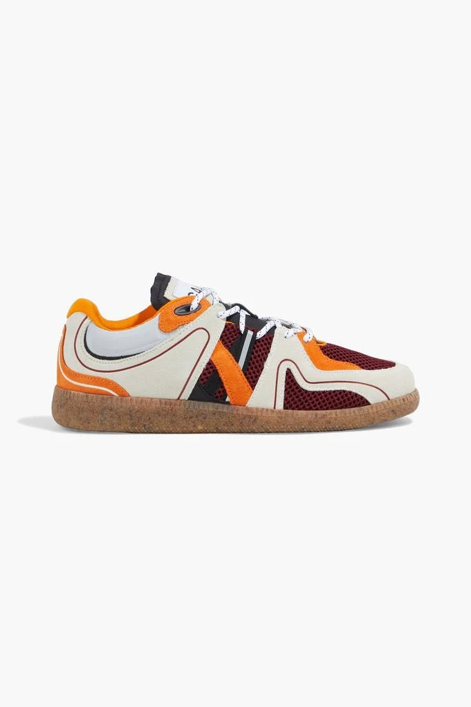 商品Ganni|Suede, smooth leather and mesh sneakers,价格¥374,第1张图片