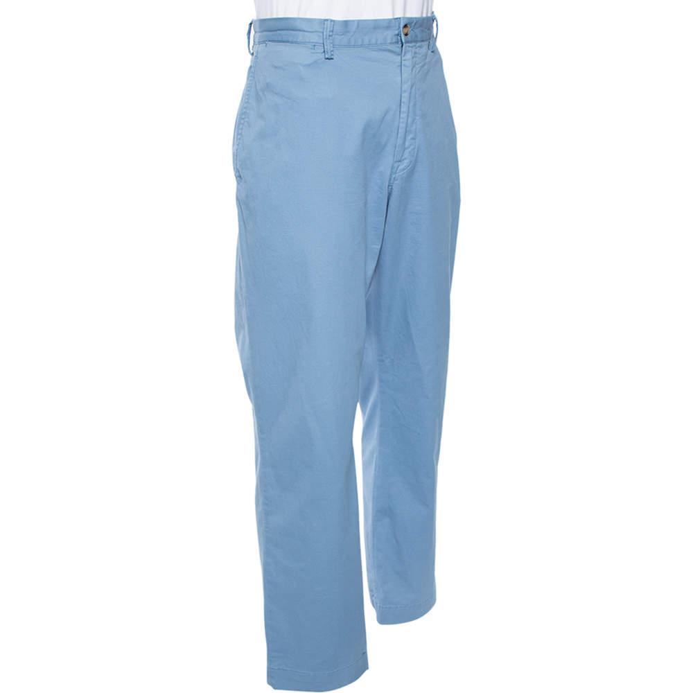 Polo Ralph Lauren Blue Stretch Cotton Twill Straight Fit Chinos XL商品第2张图片规格展示