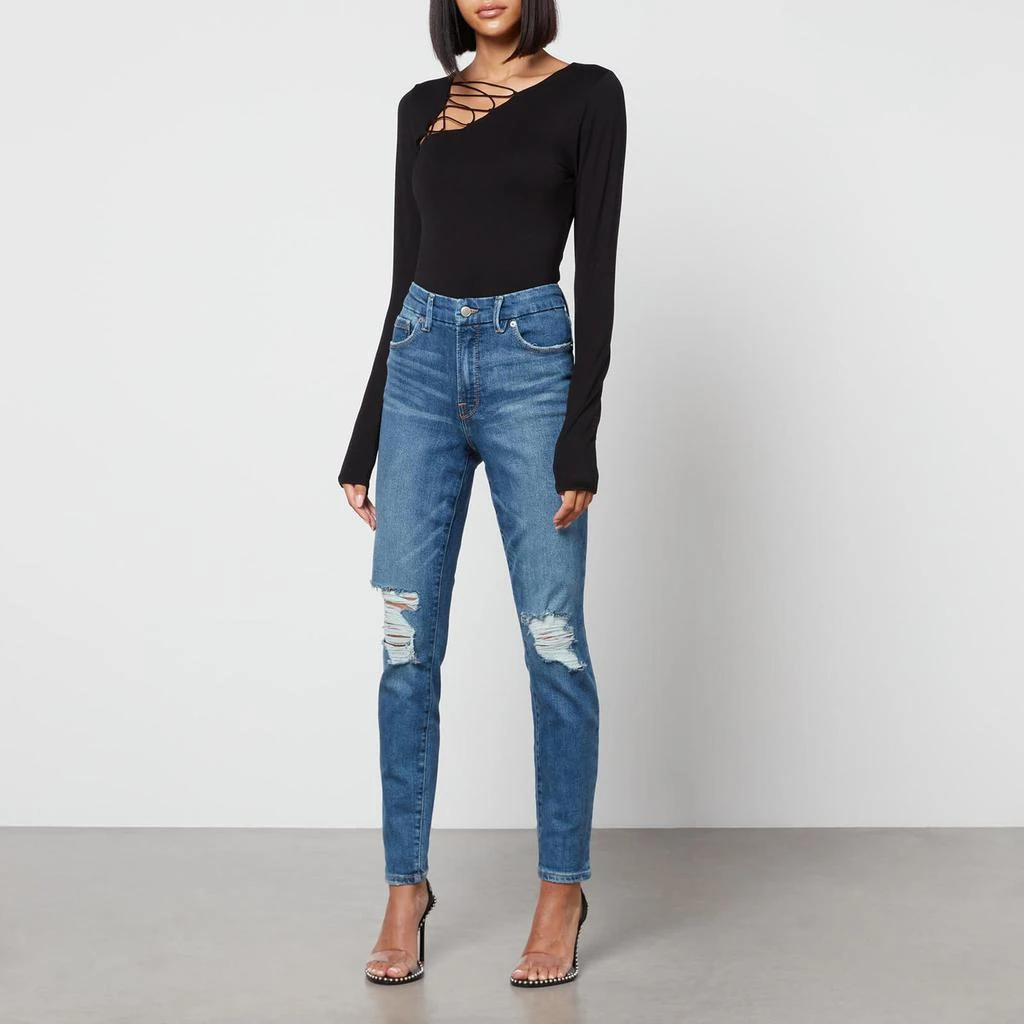 商品Good American|Good American Good Legs Stretch-Denim Slim-Leg Jeans,价格¥317,第3张图片详细描述
