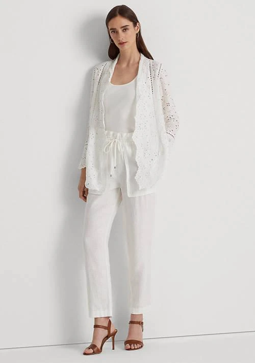 商品Ralph Lauren|Ralph Lauren Eyelet Linen Duster Jacket,价格¥507,第4张图片详细描述