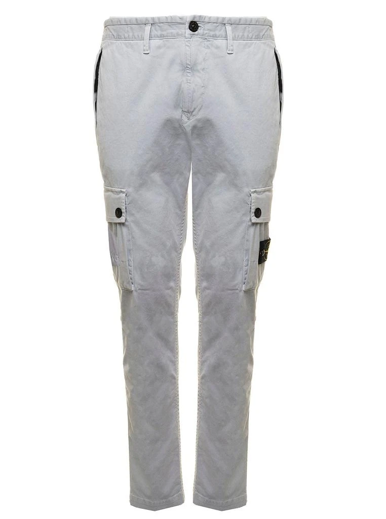 商品Stone Island|Grey Cotton Cargo Pants with Logo Stone Island Man,价格¥3134,第1张图片