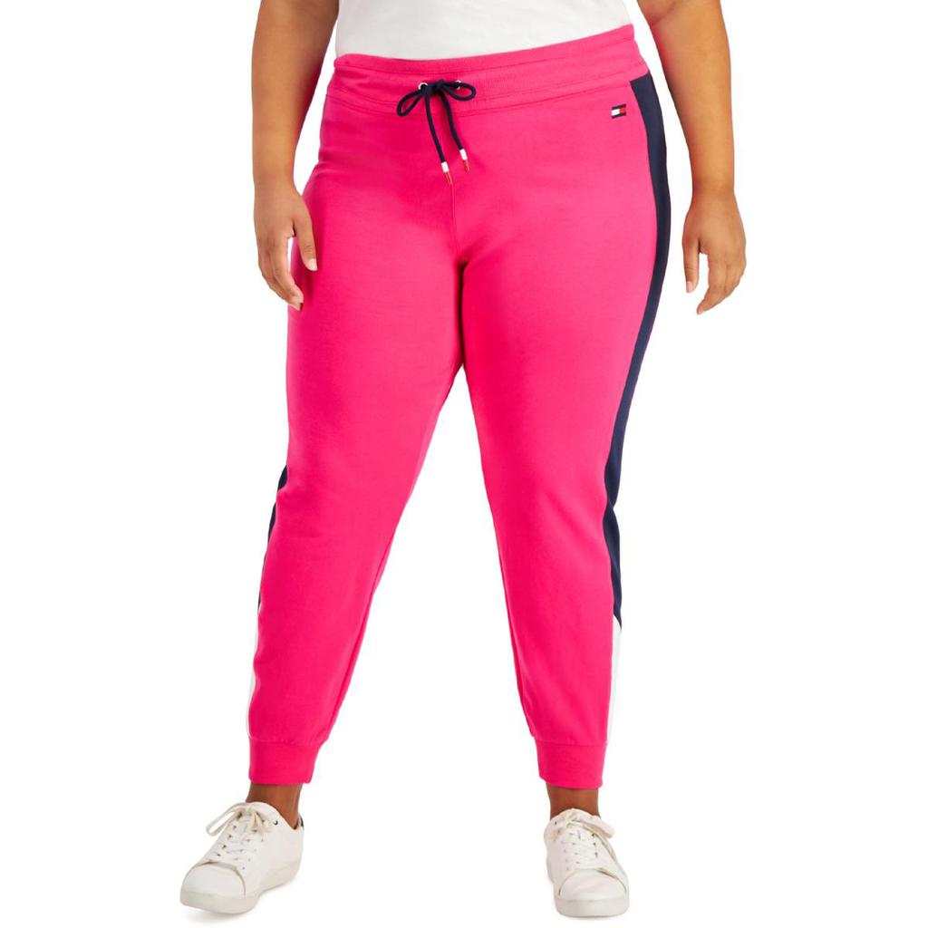 Tommy Hilfiger Sport Womens Plus Colorblock Stripe Jogger Pants商品第1张图片规格展示
