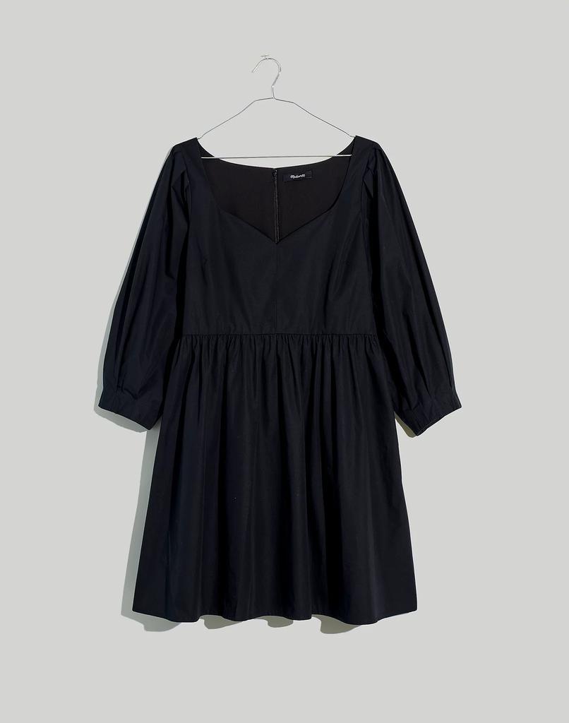 商品Madewell|Poplin Puff-Sleeve Mini Dress,价格¥349,第6张图片详细描述