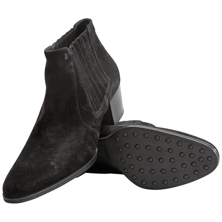 商品Tod's|Ladies Suede/Leather Ankle Booties in Black,价格¥1238,第1张图片