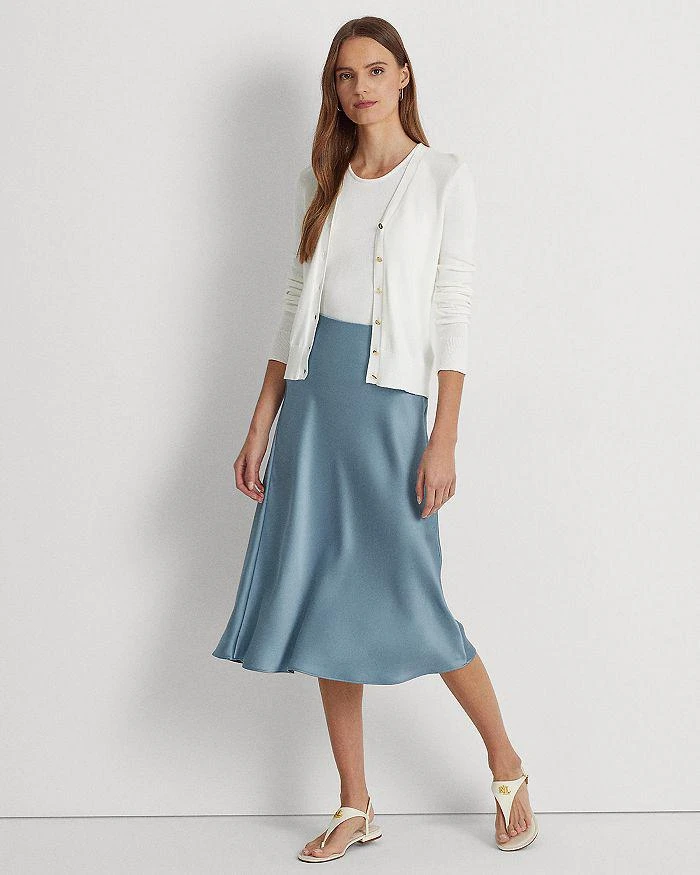 商品Ralph Lauren|Satin Midi Slip Skirt,价格¥552,第2张图片详细描述
